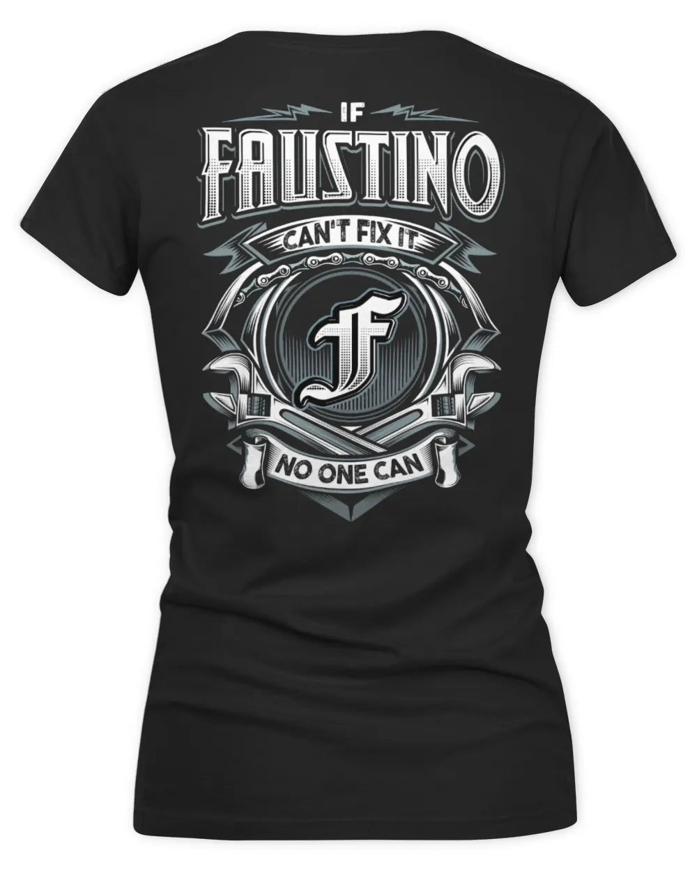 FAUSTINO AP81-K4-626 - Personalized Ahmed Quote Apparel “If Ahmed Can't Fix It, No One Can” - Women's V-Neck T-Shirt - Black