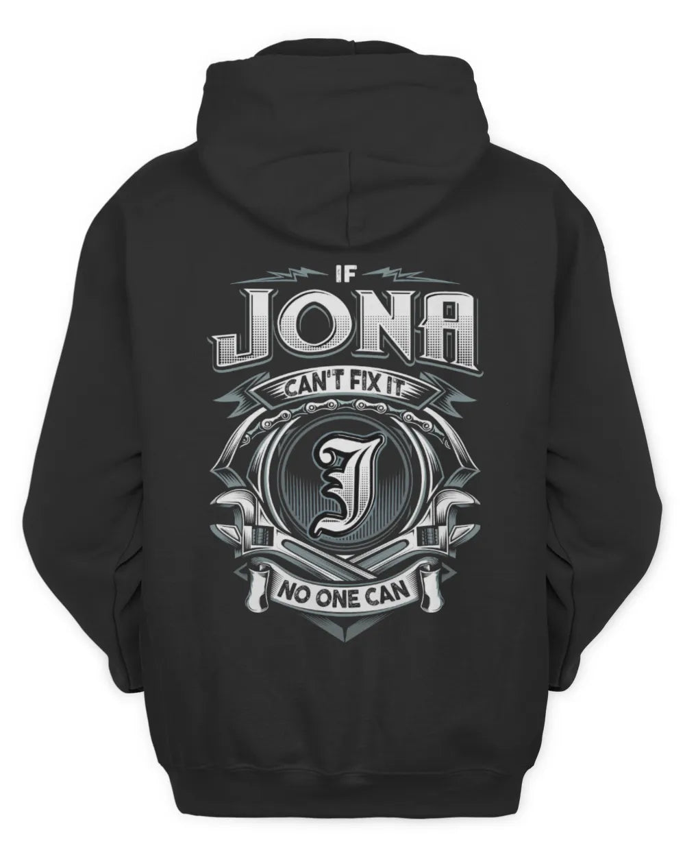 JONA AP81-K4-626 - Personalized Ahmed Quote Apparel “If Ahmed Can't Fix It, No One Can” - Unisex Hoodie - Black