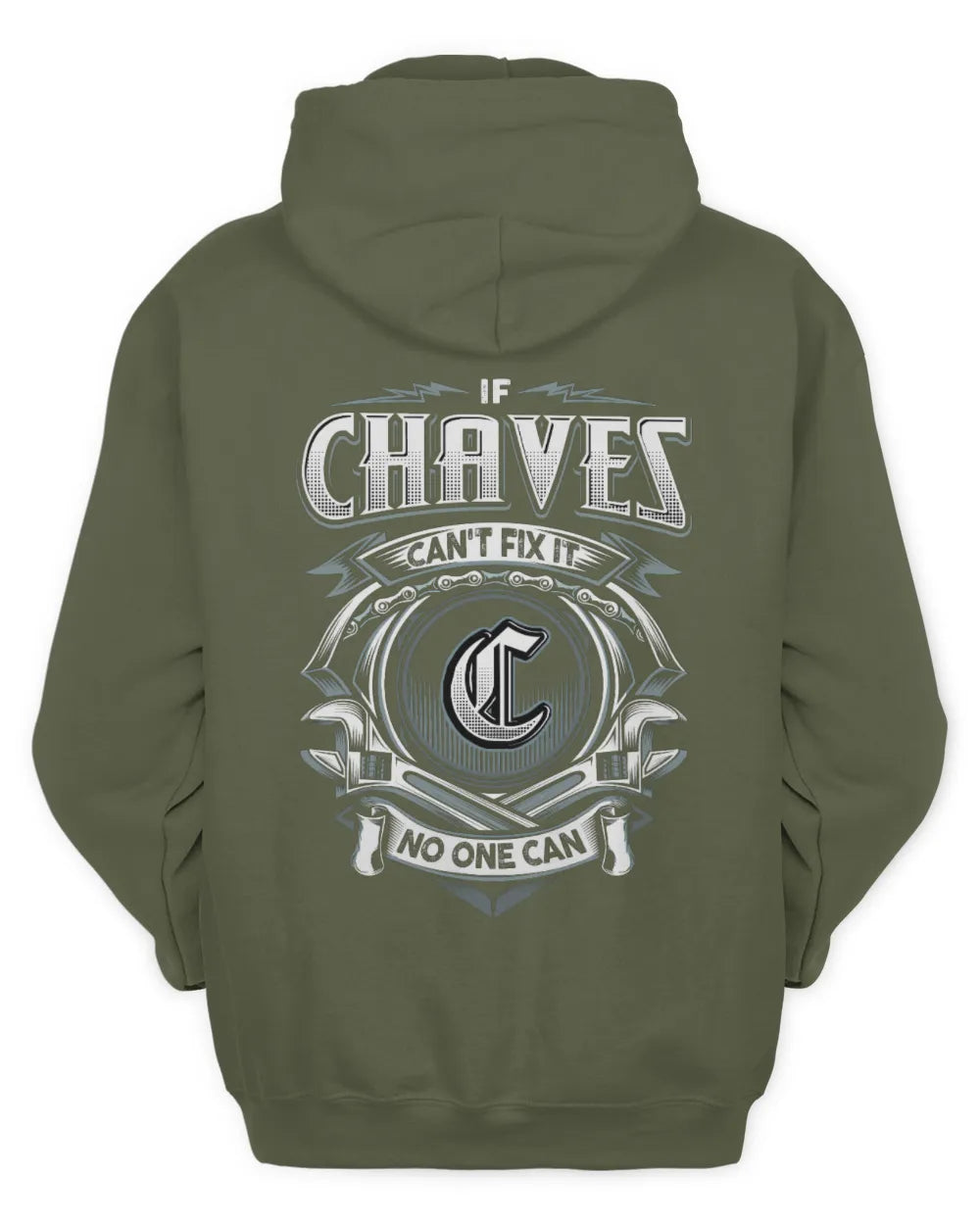 CHAVES AP81-K4-626 - Personalized Ahmed Quote Apparel “If Ahmed Can't Fix It, No One Can” - Unisex Hoodie - Military Green