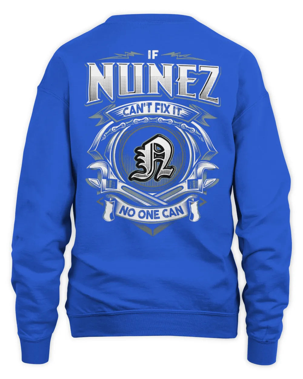 NUNEZ AP81-K4-626 - Personalized Ahmed Quote Apparel “If Ahmed Can't Fix It, No One Can” - Unisex Sweatshirt - Royal