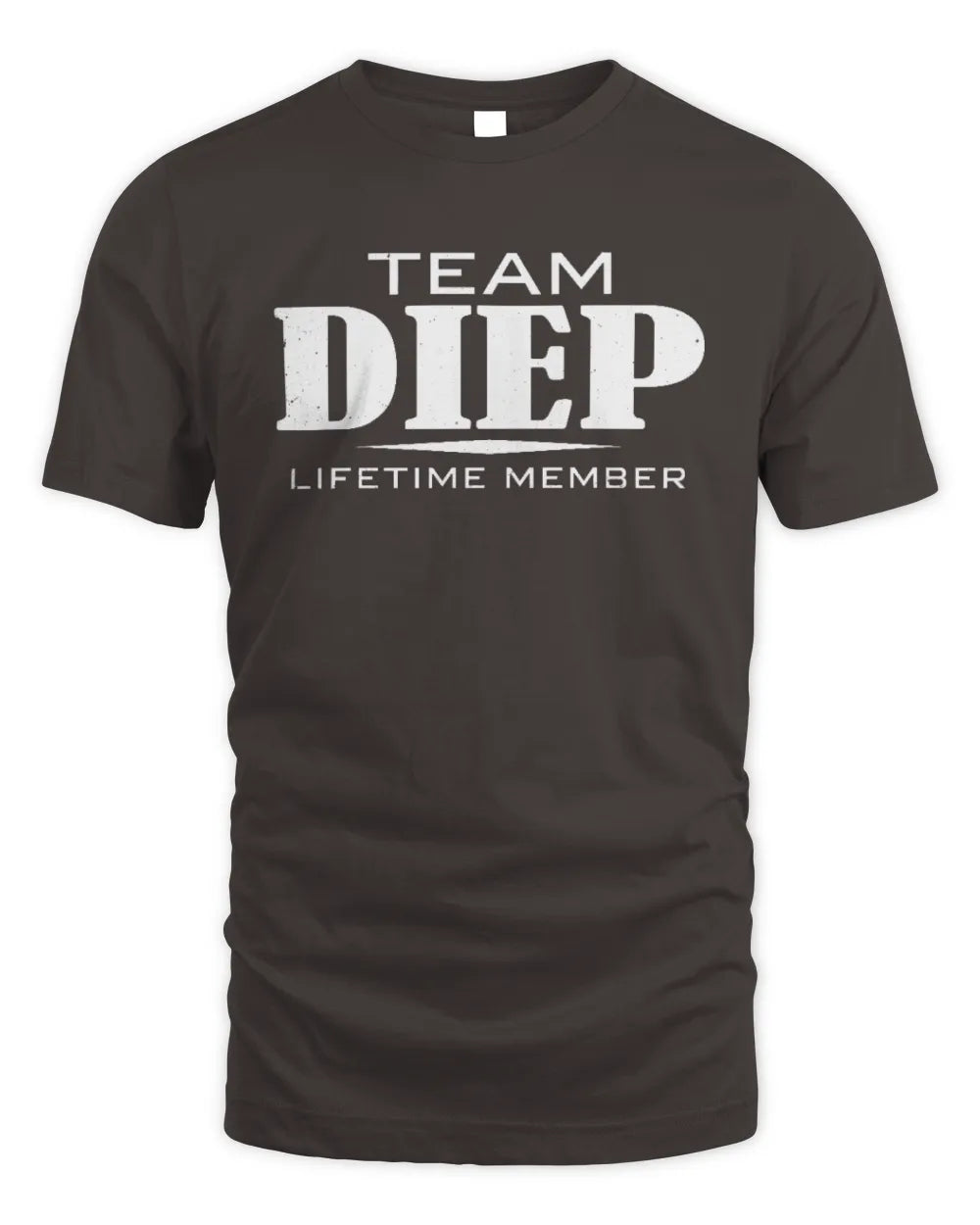 DIEP BL62-K4-128 - Personalized “Team NAME Lifetime Member” - Unisex Standard T-Shirt - Dark Chocolate