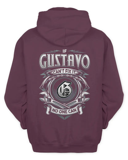 GUSTAVO AP81-K4-626 - Personalized Ahmed Quote Apparel “If Ahmed Can't Fix It, No One Can” - Unisex Hoodie - Maroon