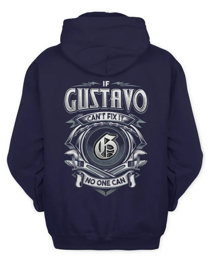 GUSTAVO AP81-K4-626 - Personalized Ahmed Quote Apparel “If Ahmed Can't Fix It, No One Can” - Unisex Hoodie - Navy