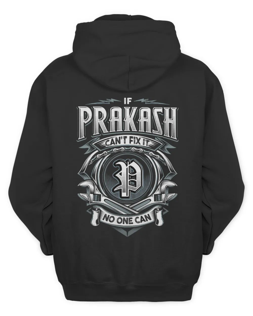 PRAKASH AP81-K4-626 - Personalized Ahmed Quote Apparel “If Ahmed Can't Fix It, No One Can” - Unisex Hoodie - Black