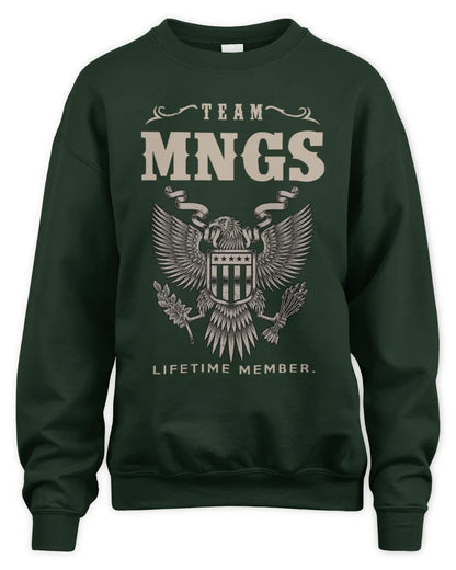 MNGS TP06-K82 – Personalized Classic Style Apparel “Team NAME Lifetime Member” - Unisex Sweatshirt - Forest Green