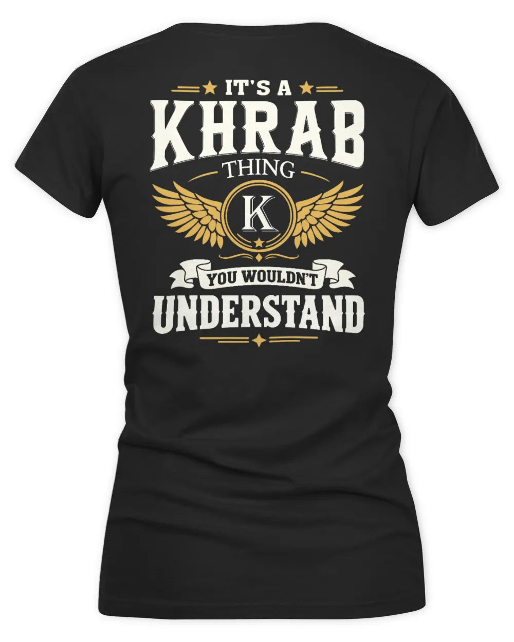 KHRAB KT06-M008 It’s a [NAME] Thing – You Wouldn’t Understand | Personalized Vintage T-Shirt - Women's V-Neck T-Shirt - Black