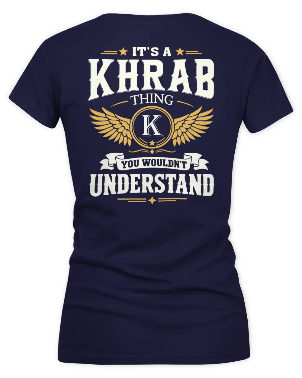 KHRAB KT06-M008 It’s a [NAME] Thing – You Wouldn’t Understand | Personalized Vintage T-Shirt - Women's V-Neck T-Shirt - Navy