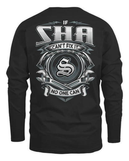 SHA AP81-K4-626 - Personalized Ahmed Quote Apparel “If Ahmed Can't Fix It, No One Can” - Men's Long Sleeved T-Shirt - Black