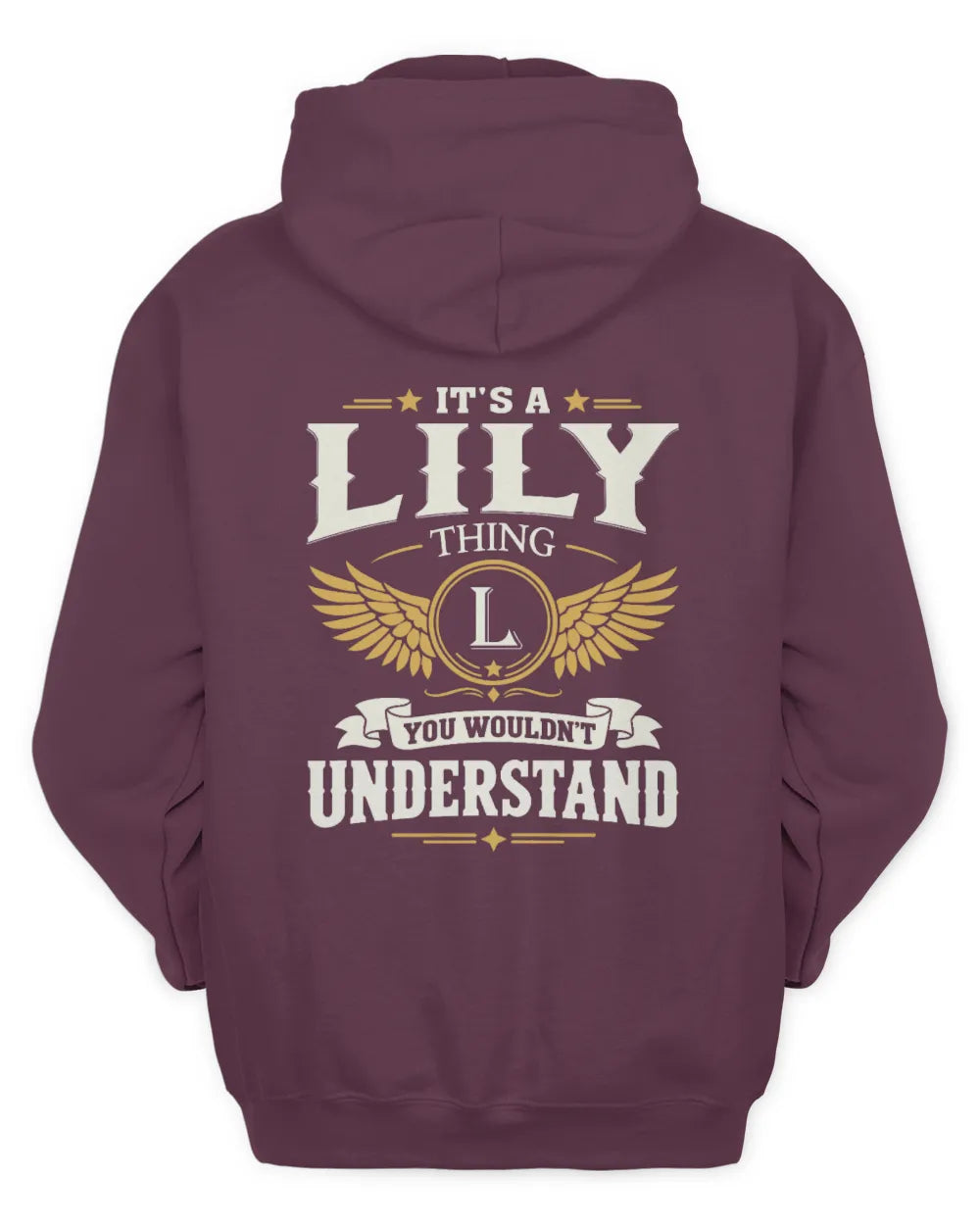 LILY KT06-M008 It’s a [NAME] Thing – You Wouldn’t Understand | Personalized Vintage T-Shirt - Unisex Hoodie - Maroon