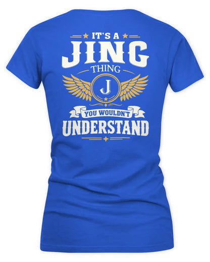 JING KT06-M008 It’s a [NAME] Thing – You Wouldn’t Understand | Personalized Vintage T-Shirt - Women's V-Neck T-Shirt - Royal