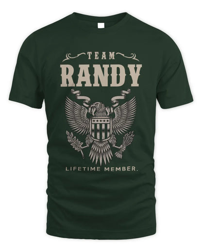 RANDY TP06-K82 – Personalized Classic Style Apparel “Team NAME Lifetime Member” - Unisex Standard T-Shirt - Forest Green