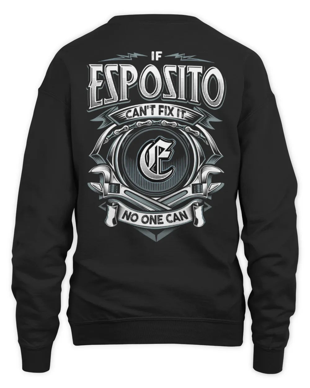 ESPOSITO AP81-K4-626 - Personalized Ahmed Quote Apparel “If Ahmed Can't Fix It, No One Can” - Unisex Sweatshirt - Black