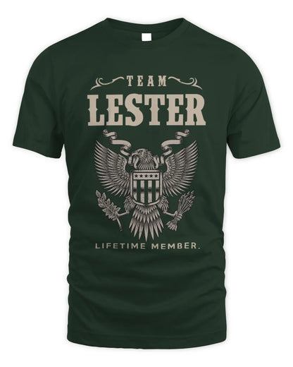 LESTER TP06-K82 – Personalized Classic Style Apparel “Team NAME Lifetime Member” - Unisex Standard T-Shirt - Forest Green