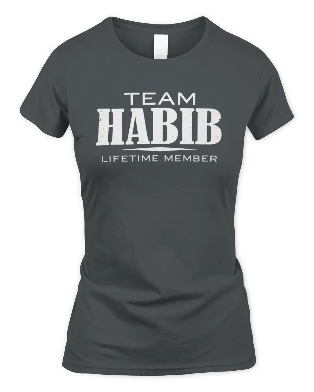 HABIB BL62-K4-128 - Personalized “Team NAME Lifetime Member” - Women's Standard T-Shirt - Charcoal