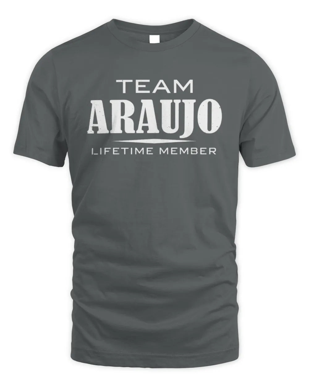 ARAUJO BL62-K4-128 - Personalized “Team NAME Lifetime Member” - Unisex Standard T-Shirt - Charcoal