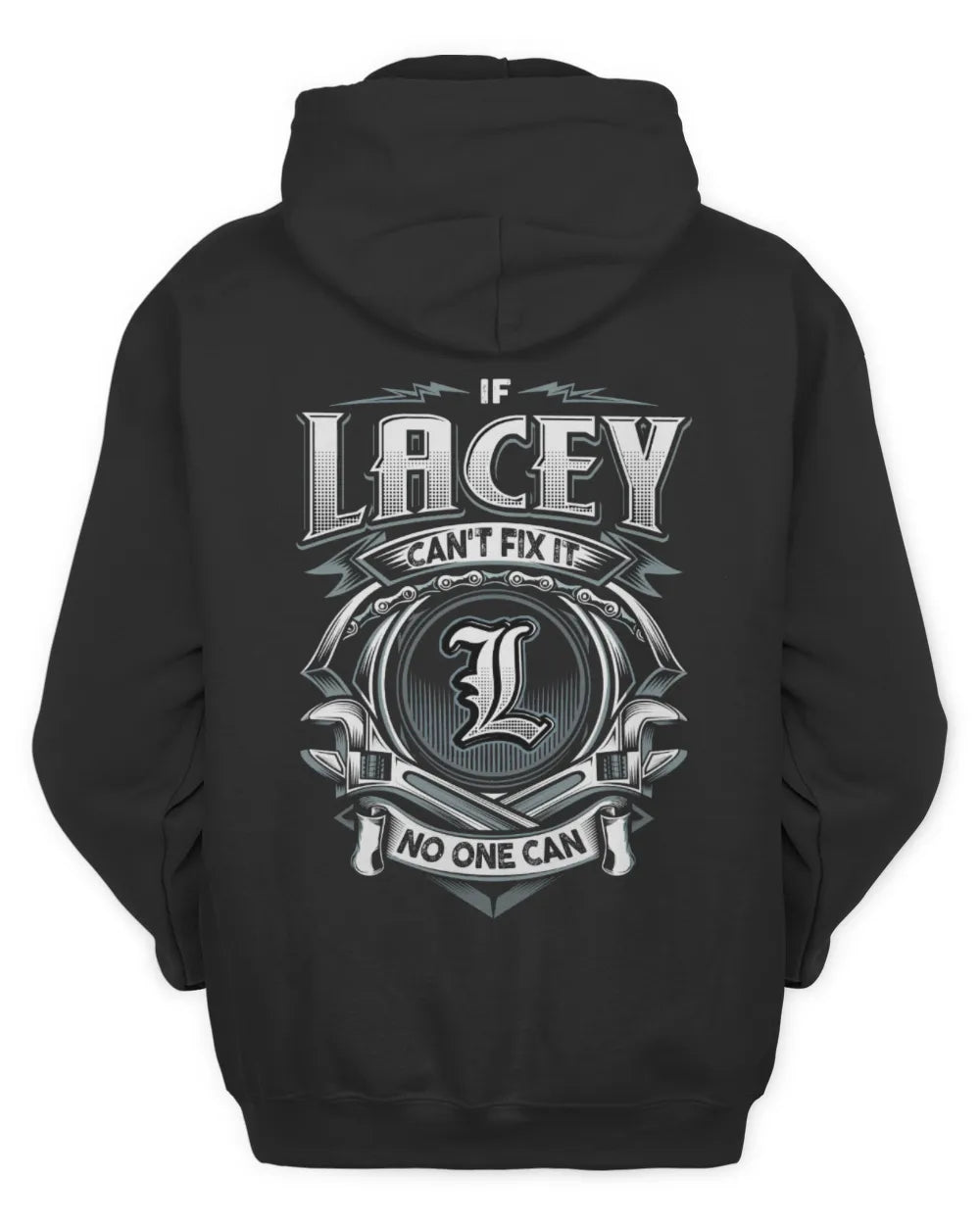 LACEY AP81-K4-626 - Personalized Ahmed Quote Apparel “If Ahmed Can't Fix It, No One Can” - Unisex Hoodie - Black