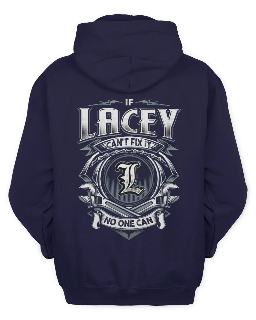 LACEY AP81-K4-626 - Personalized Ahmed Quote Apparel “If Ahmed Can't Fix It, No One Can” - Unisex Hoodie - Navy