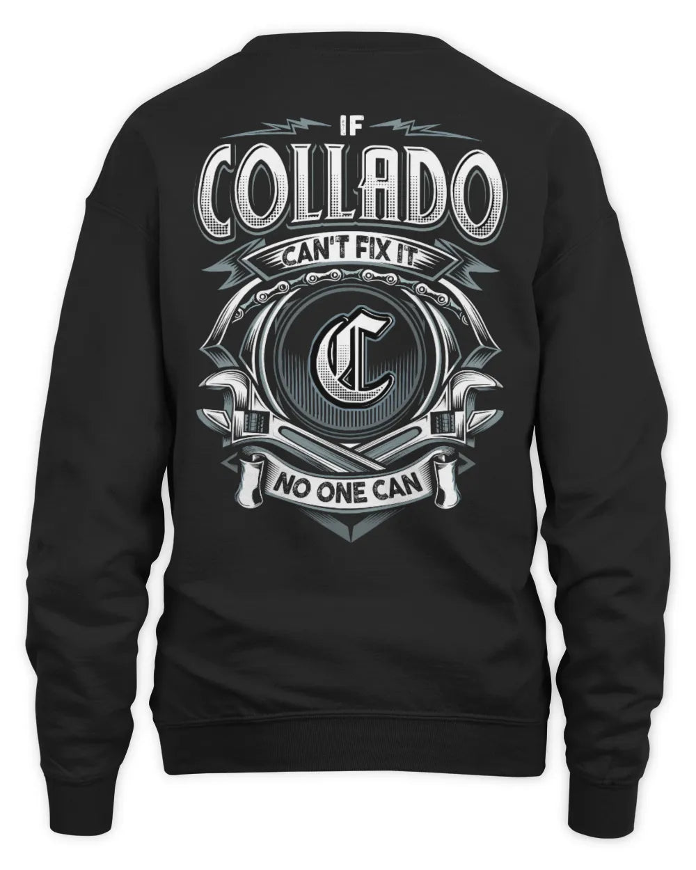 COLLADO AP81-K4-626 - Personalized Ahmed Quote Apparel “If Ahmed Can't Fix It, No One Can” - Unisex Sweatshirt - Black
