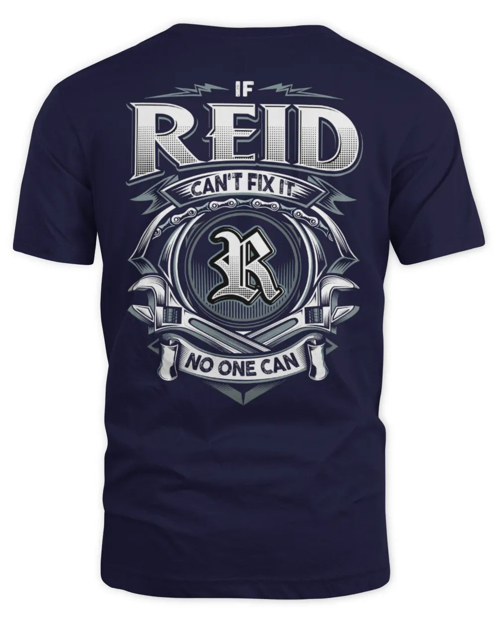 REID AP81-K4-626 - Personalized Ahmed Quote Apparel “If Ahmed Can't Fix It, No One Can” - Unisex Standard T-Shirt - Navy