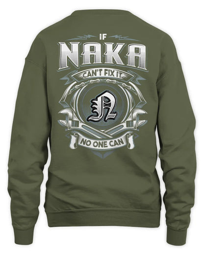 NAKA AP81-K4-626 - Personalized Ahmed Quote Apparel “If Ahmed Can't Fix It, No One Can” - Unisex Sweatshirt - Military Green