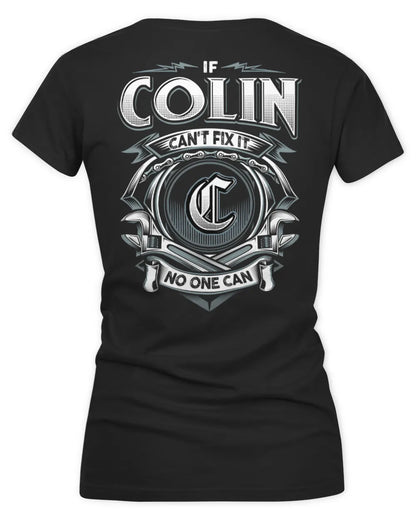 COLIN AP81-K4-626 - Personalized Ahmed Quote Apparel “If Ahmed Can't Fix It, No One Can” - Women's V-Neck T-Shirt - Black