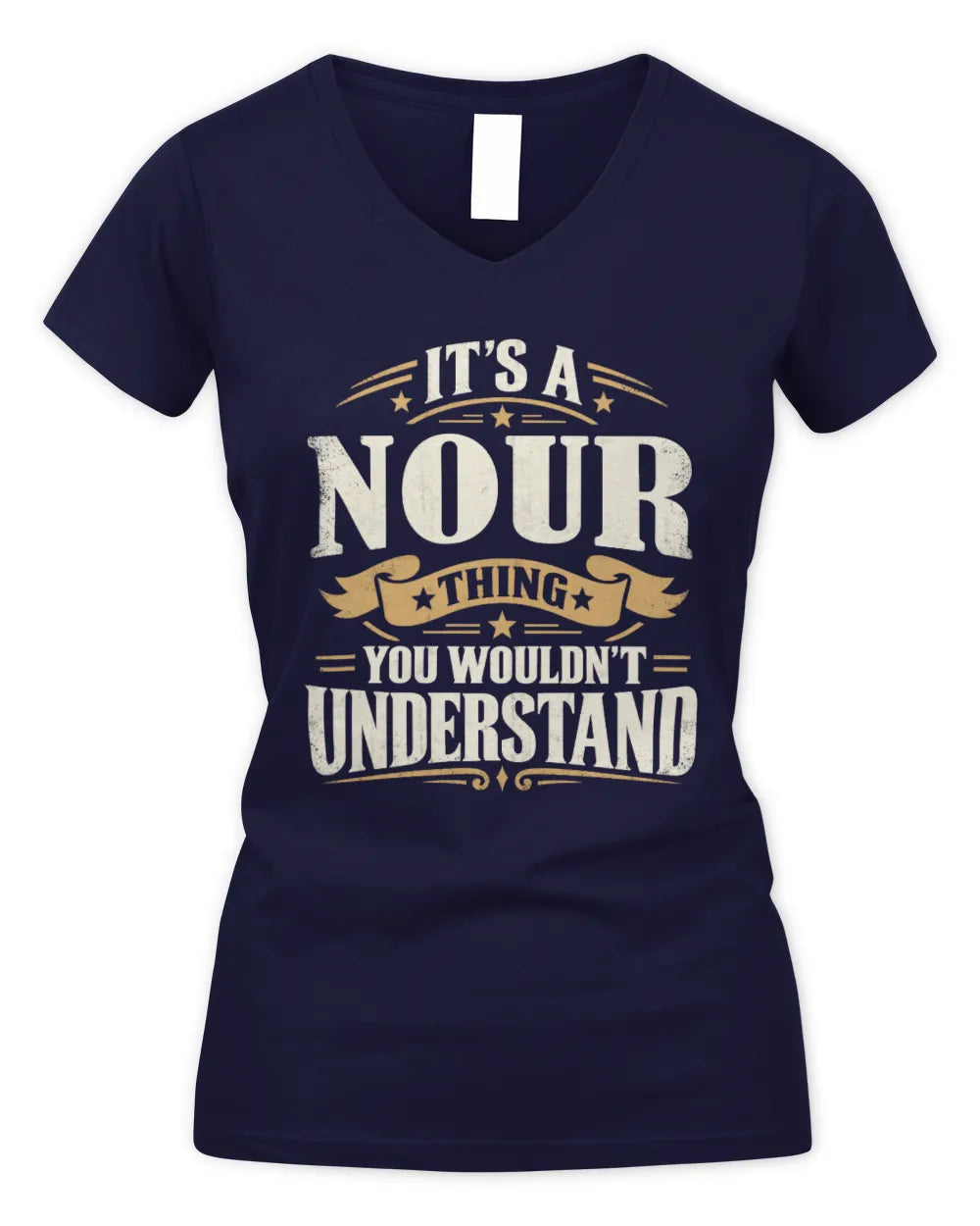 NOUR P08 TH51 - Personalized “It’s a/an [NAME] Thing – You Wouldn’t Understand” Shirt - Women's V-Neck T-Shirt - Navy