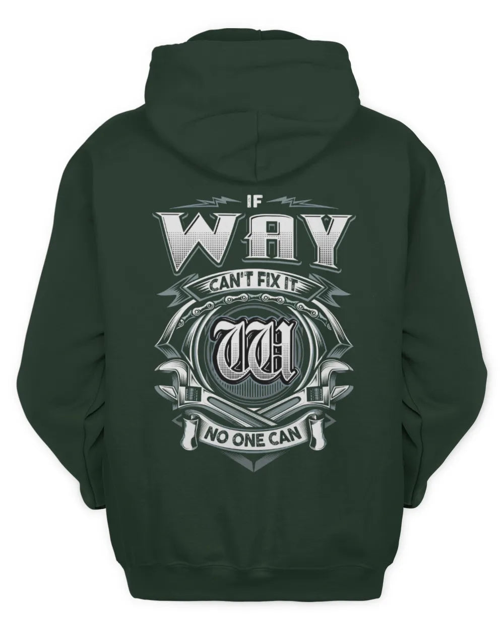 WAY AP81-K4-626 - Personalized Ahmed Quote Apparel “If Ahmed Can't Fix It, No One Can” - Unisex Hoodie - Forest Green