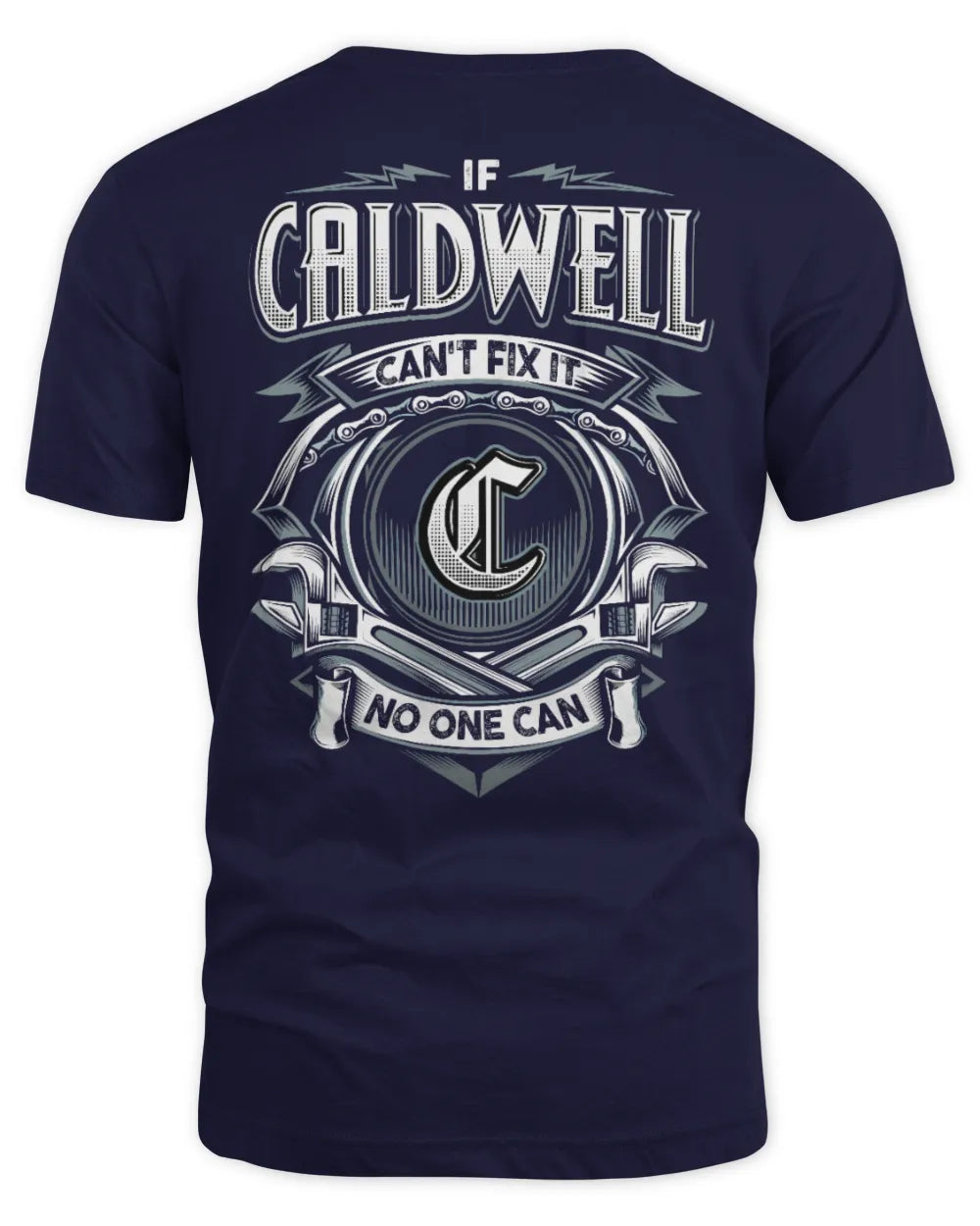 CALDWELL AP81-K4-626 - Personalized Ahmed Quote Apparel “If Ahmed Can't Fix It, No One Can” - Unisex Standard T-Shirt - Navy