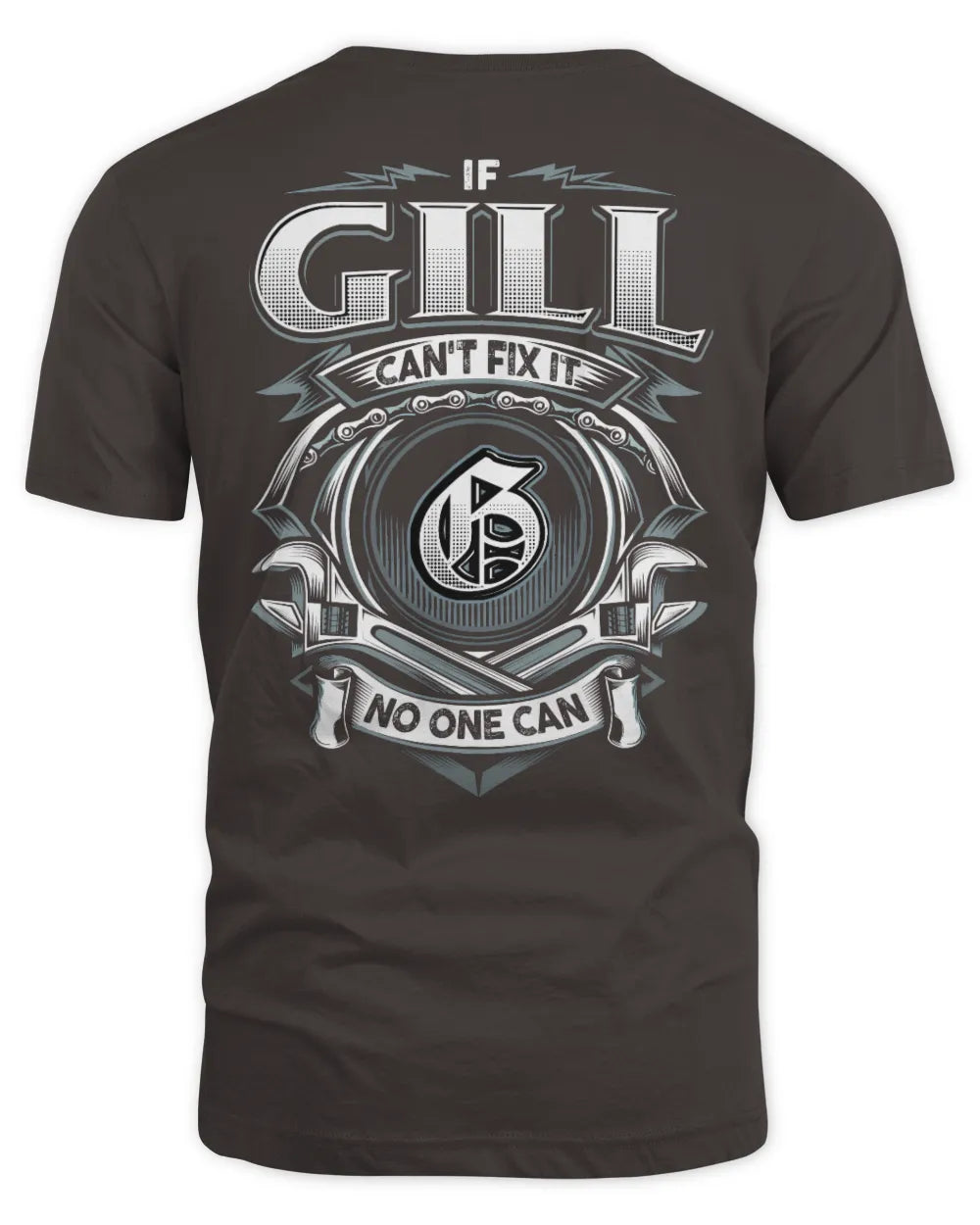 GILL AP81-K4-626 - Personalized Ahmed Quote Apparel “If Ahmed Can't Fix It, No One Can” - Unisex Standard T-Shirt - Dark Chocolate
