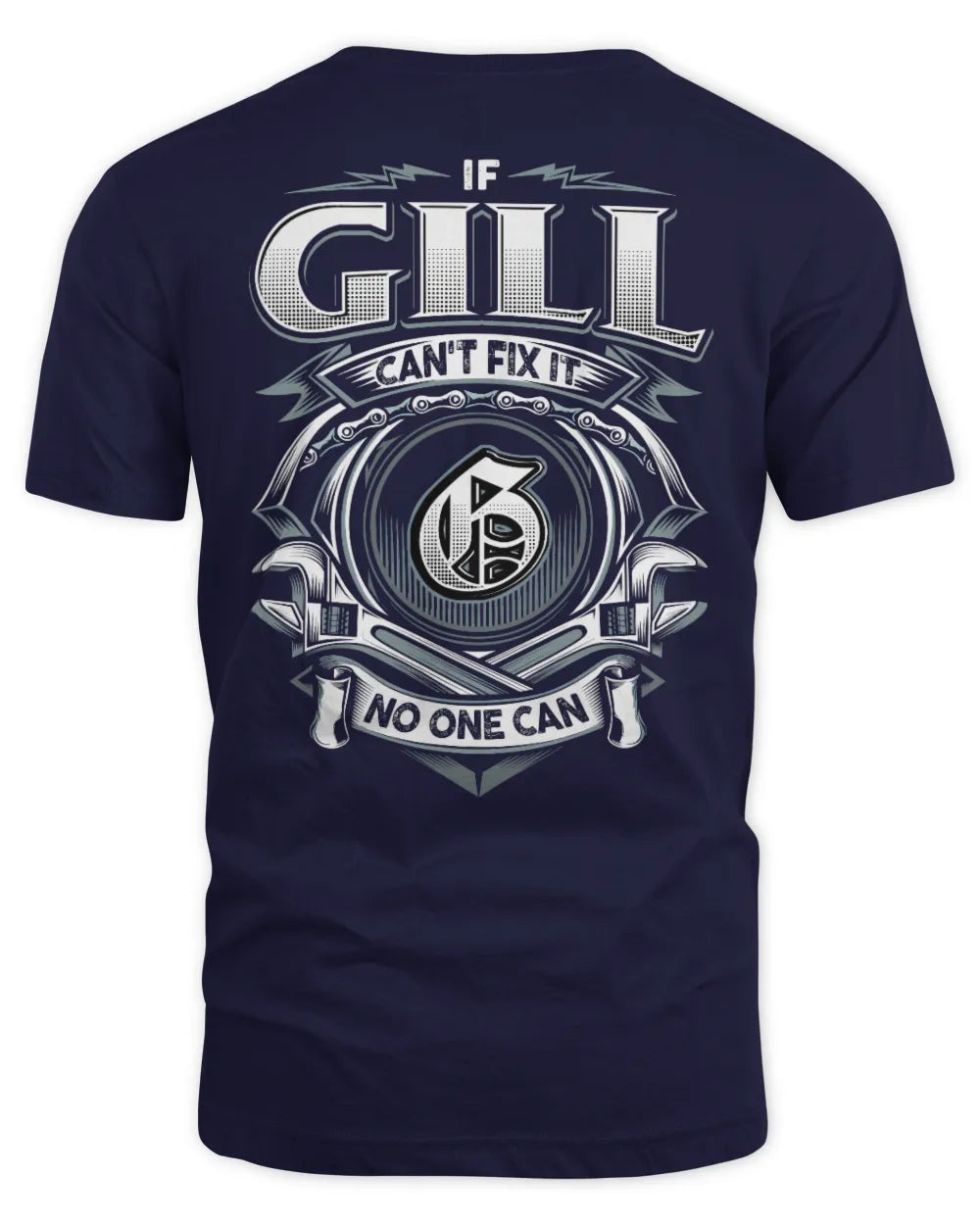 GILL AP81-K4-626 - Personalized Ahmed Quote Apparel “If Ahmed Can't Fix It, No One Can” - Unisex Standard T-Shirt - Navy