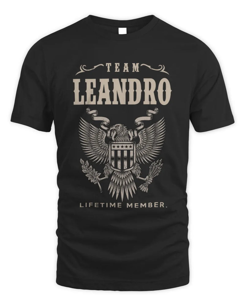 LEANDRO TP06-K82 – Personalized Classic Style Apparel “Team NAME Lifetime Member” - Unisex Standard T-Shirt - Black