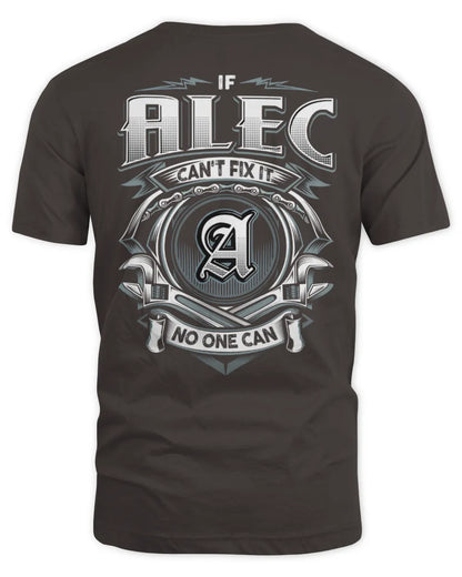 ALEC AP81-K4-626 - Personalized Ahmed Quote Apparel “If Ahmed Can't Fix It, No One Can” - Unisex Standard T-Shirt - Dark Chocolate