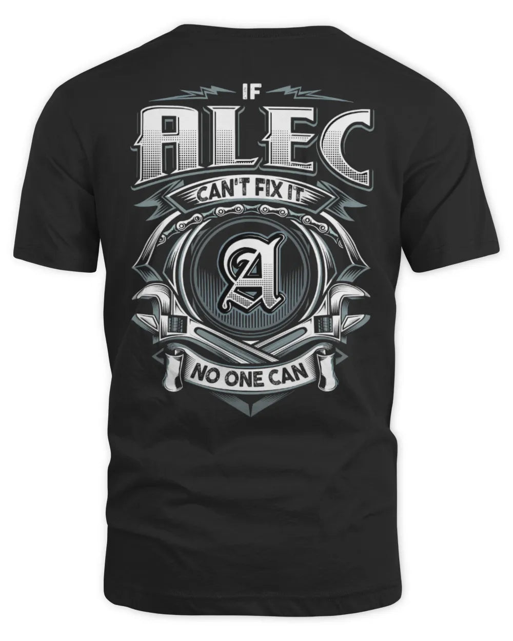 ALEC AP81-K4-626 - Personalized Ahmed Quote Apparel “If Ahmed Can't Fix It, No One Can” - Unisex Standard T-Shirt - Black