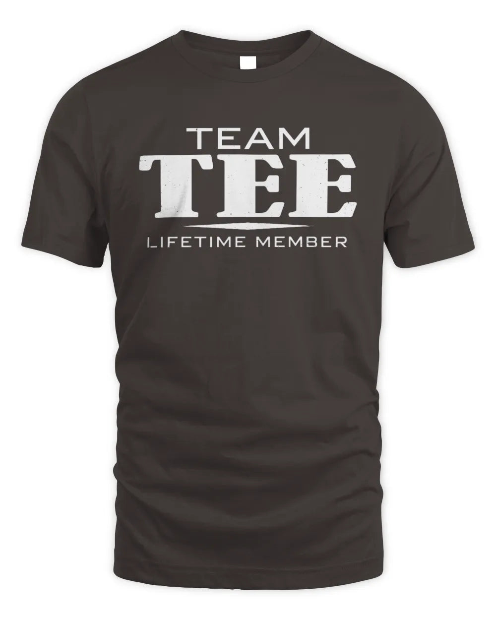 TEE BL62-K4-128 - Personalized “Team NAME Lifetime Member” - Unisex Standard T-Shirt - Dark Chocolate