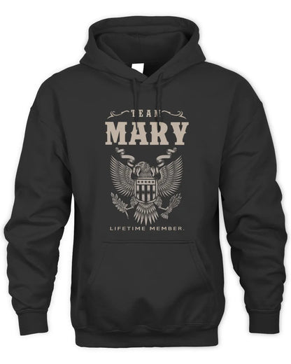 MARY TP06-K82 – Personalized Classic Style Apparel “Team NAME Lifetime Member” - Unisex Hoodie - Black