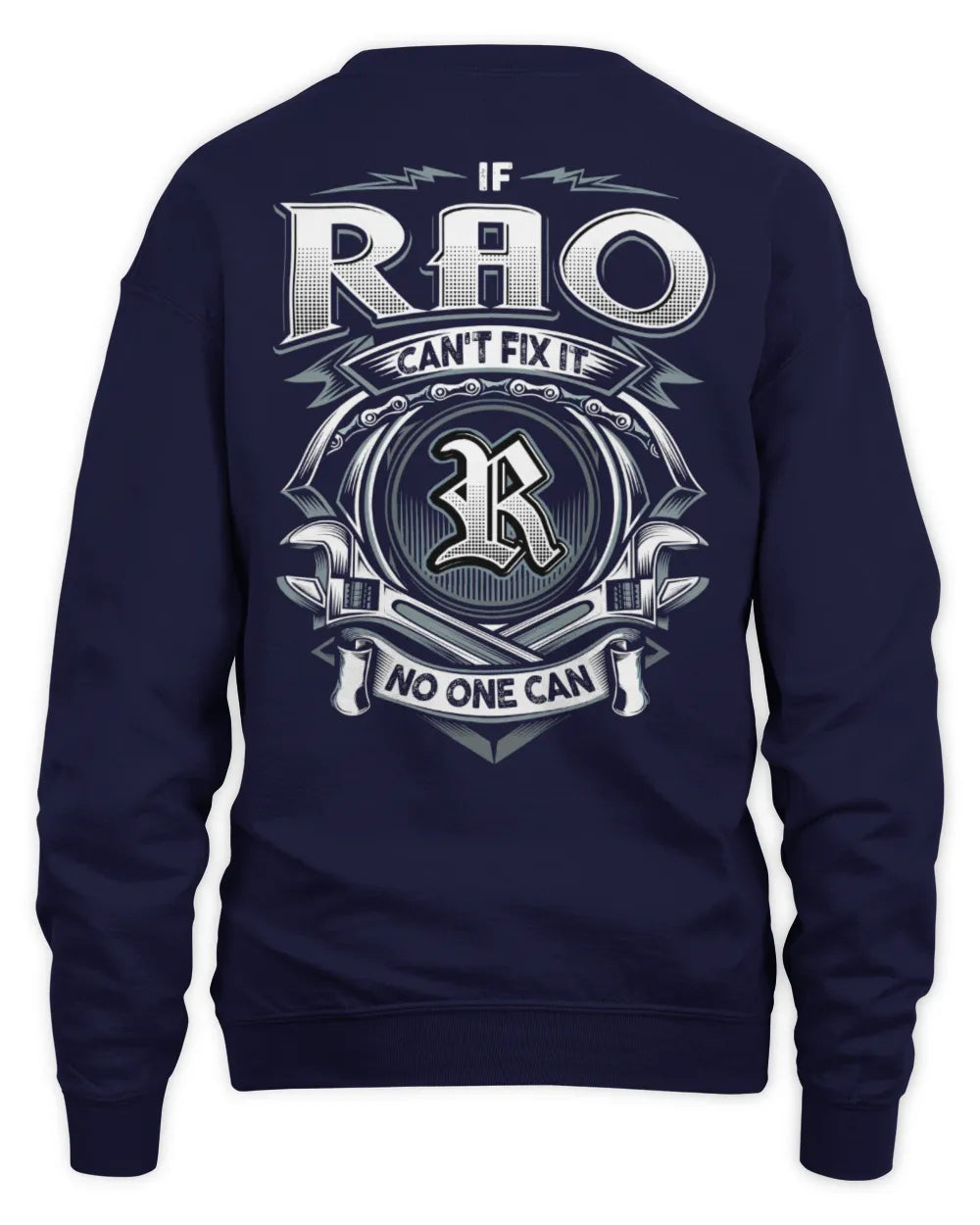 RAO AP81-K4-626 - Personalized Ahmed Quote Apparel “If Ahmed Can't Fix It, No One Can” - Unisex Sweatshirt - Navy