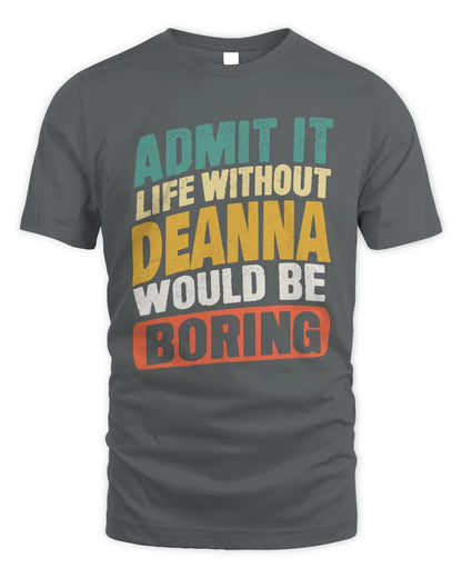 DEANNA TX03 P02 - Personalized Handyman Mechanic Shirt “If NAME Can’t Fix It, We’re All Screwed” - Unisex Standard T-Shirt - Charcoal