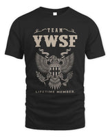 YWSF TP06-K82 – Personalized Classic Style Apparel “Team NAME Lifetime Member” - Unisex Standard T-Shirt - Black