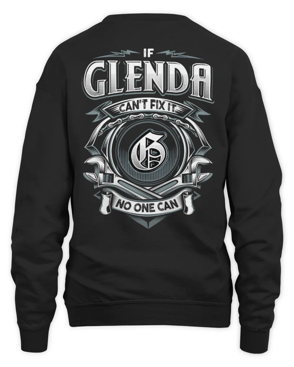 GLENDA AP81-K4-626 - Personalized Ahmed Quote Apparel “If Ahmed Can't Fix It, No One Can” - Unisex Sweatshirt - Black