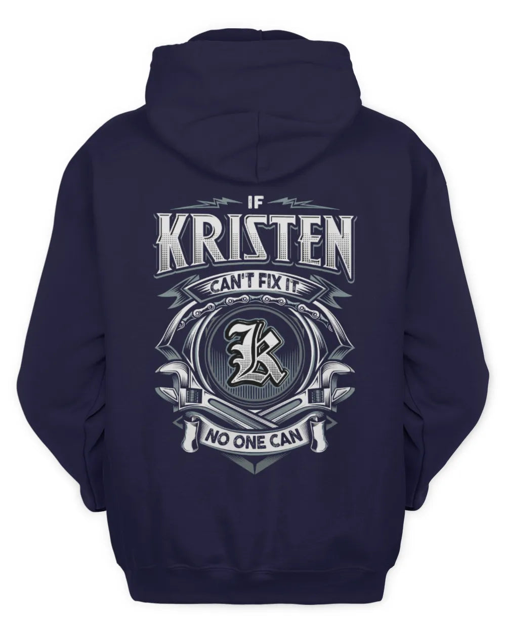 KRISTEN AP81-K4-626 - Personalized Ahmed Quote Apparel “If Ahmed Can't Fix It, No One Can” - Unisex Hoodie - Navy