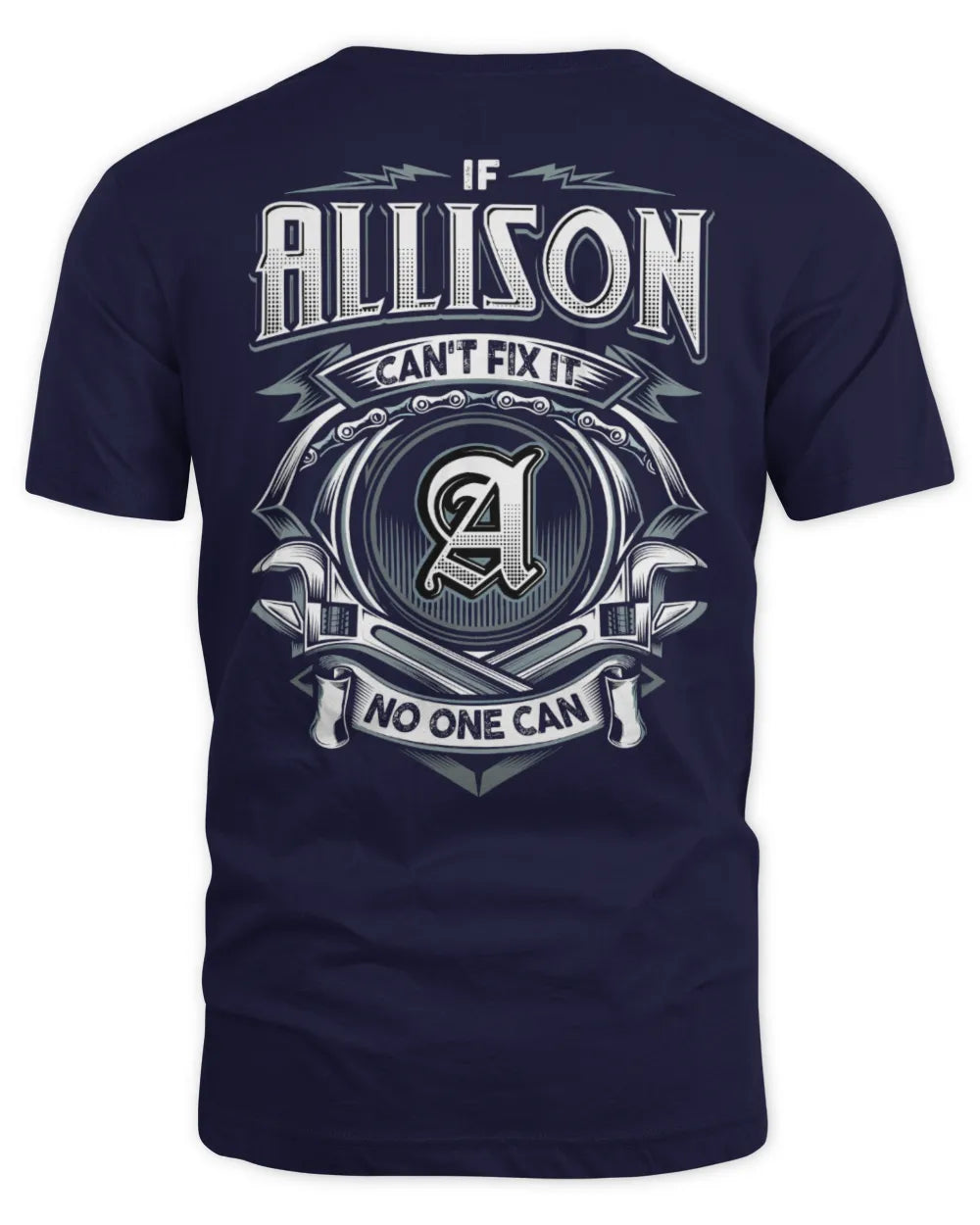 ALLISON AP81-K4-626 - Personalized Ahmed Quote Apparel “If Ahmed Can't Fix It, No One Can” - Unisex Standard T-Shirt - Navy