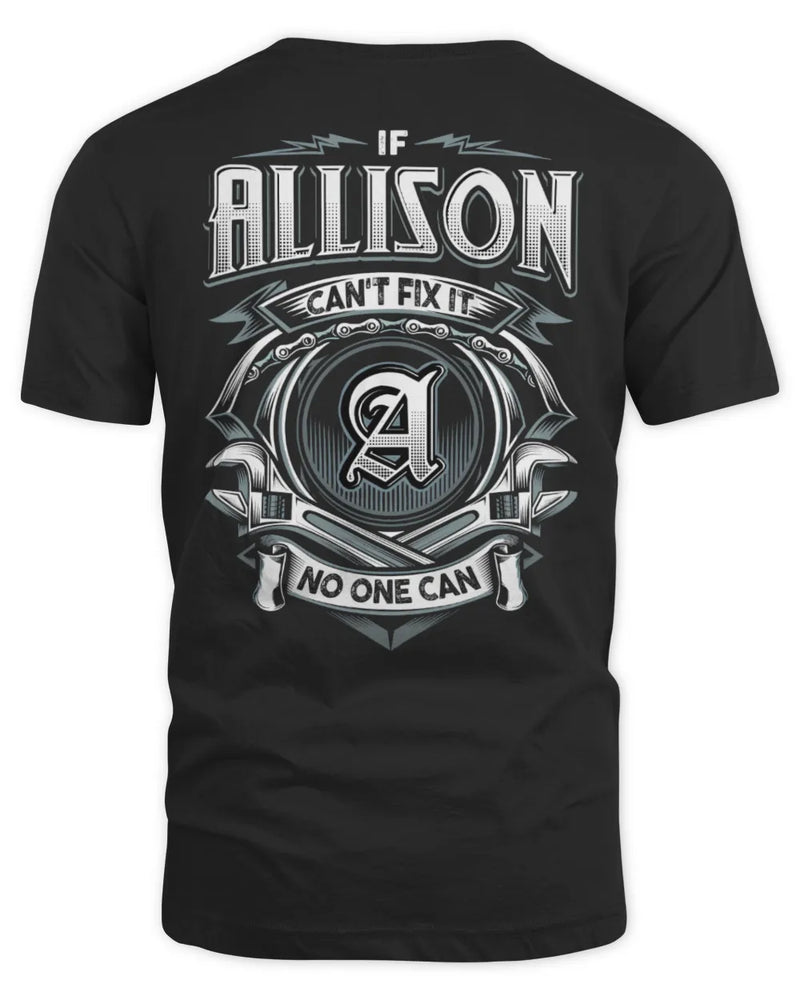 ALLISON AP81-K4-626 - Personalized Ahmed Quote Apparel “If Ahmed Can't Fix It, No One Can” - Unisex Standard T-Shirt - Black
