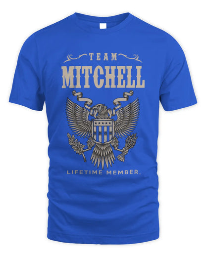 MITCHELL TP06-K82 – Personalized Classic Style Apparel “Team NAME Lifetime Member” - Unisex Standard T-Shirt - Royal