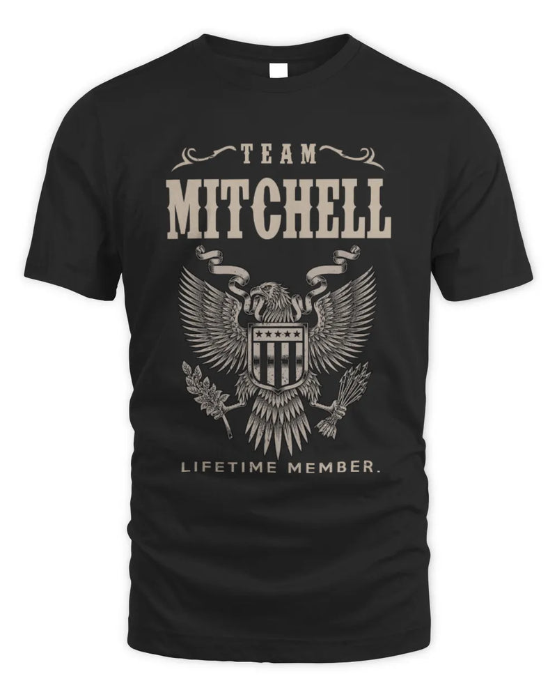 MITCHELL TP06-K82 – Personalized Classic Style Apparel “Team NAME Lifetime Member” - Unisex Standard T-Shirt - Black