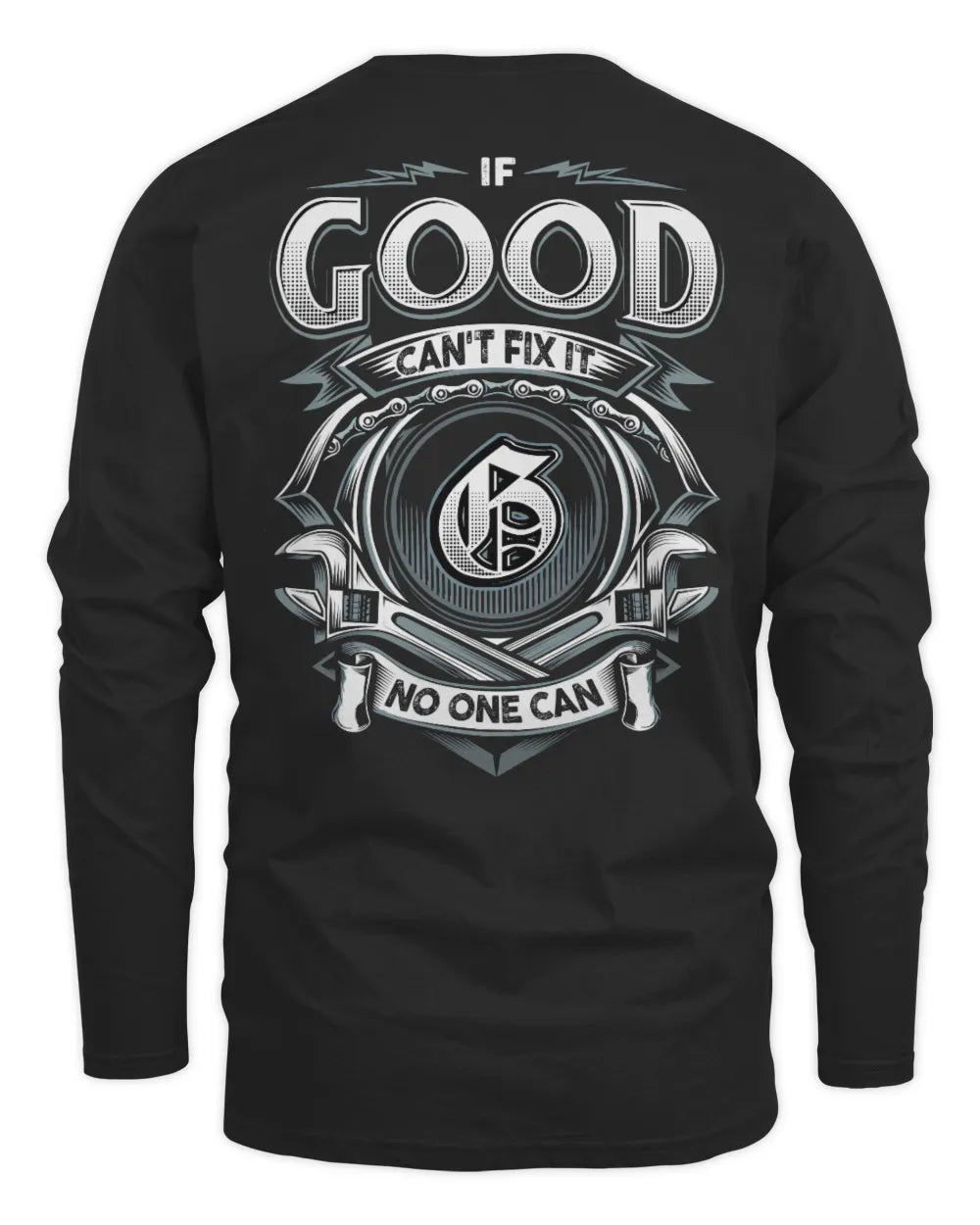GOOD AP81-K4-626 - Personalized Ahmed Quote Apparel “If Ahmed Can't Fix It, No One Can” - Men's Long Sleeved T-Shirt - Black