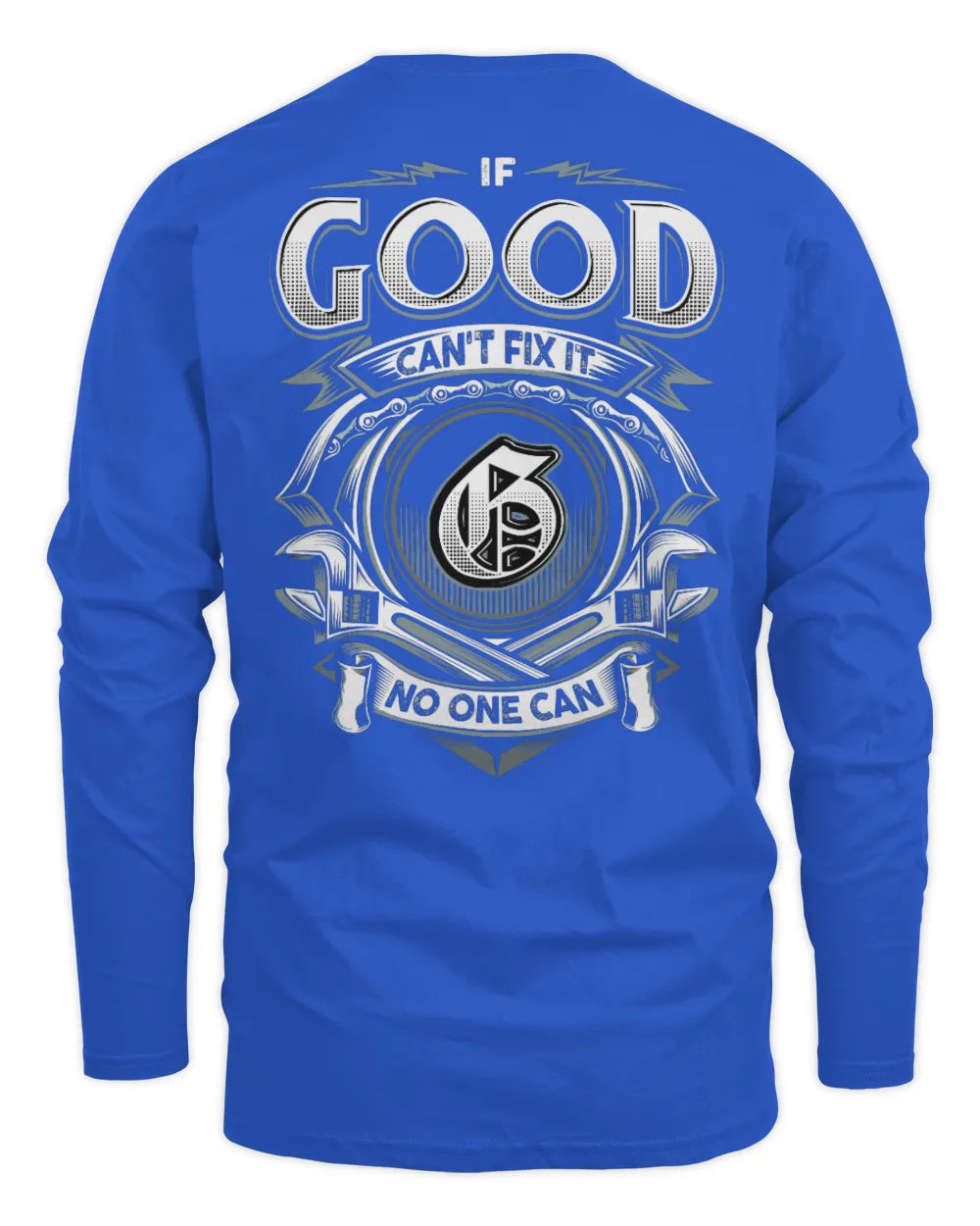 GOOD AP81-K4-626 - Personalized Ahmed Quote Apparel “If Ahmed Can't Fix It, No One Can” - Men's Long Sleeved T-Shirt - Royal
