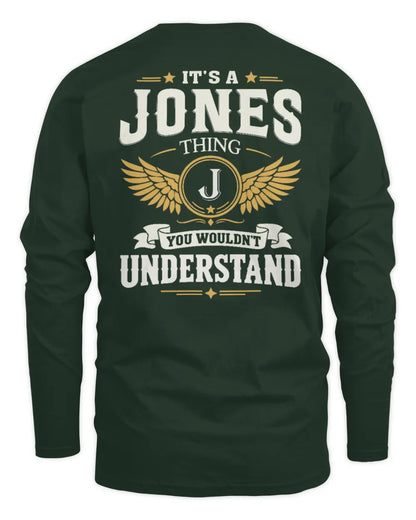 JONES KT06-M008 It’s a [NAME] Thing – You Wouldn’t Understand | Personalized Vintage T-Shirt - Men's Long Sleeved T-Shirt - Forest Green