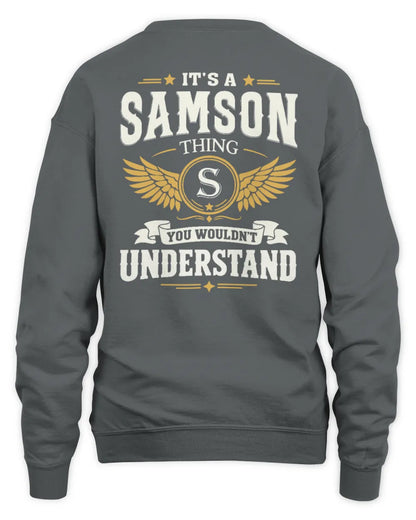 SAMSON KT06-M008 It’s a [NAME] Thing – You Wouldn’t Understand | Personalized Vintage T-Shirt - Unisex Sweatshirt - Charcoal