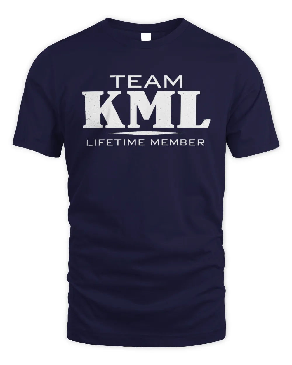 KML BL62-K4-128 - Personalized “Team NAME Lifetime Member” - Unisex Standard T-Shirt - Navy