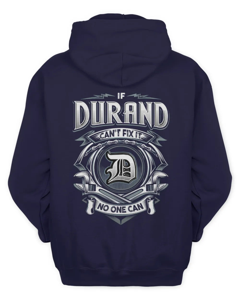 DURAND AP81-K4-626 - Personalized Ahmed Quote Apparel “If Ahmed Can't Fix It, No One Can” - Unisex Hoodie - Navy